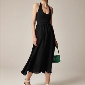 J. Crew Black Midi Dress